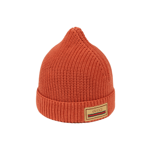 Baby cotton hat with Gucci Web